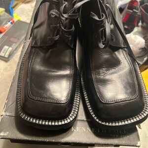 Kenneth Cole New York Black Leather Oxfords